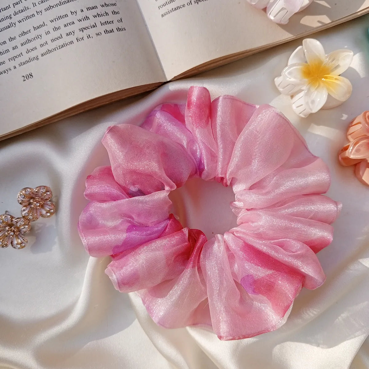 Organza Printed Scrunchie