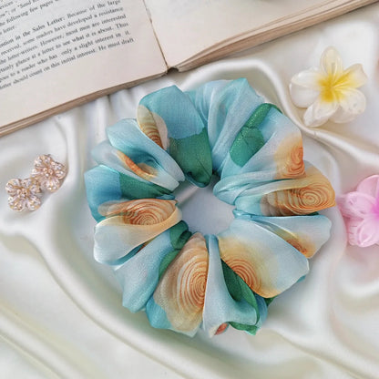 Printed Silk Scrunchie
