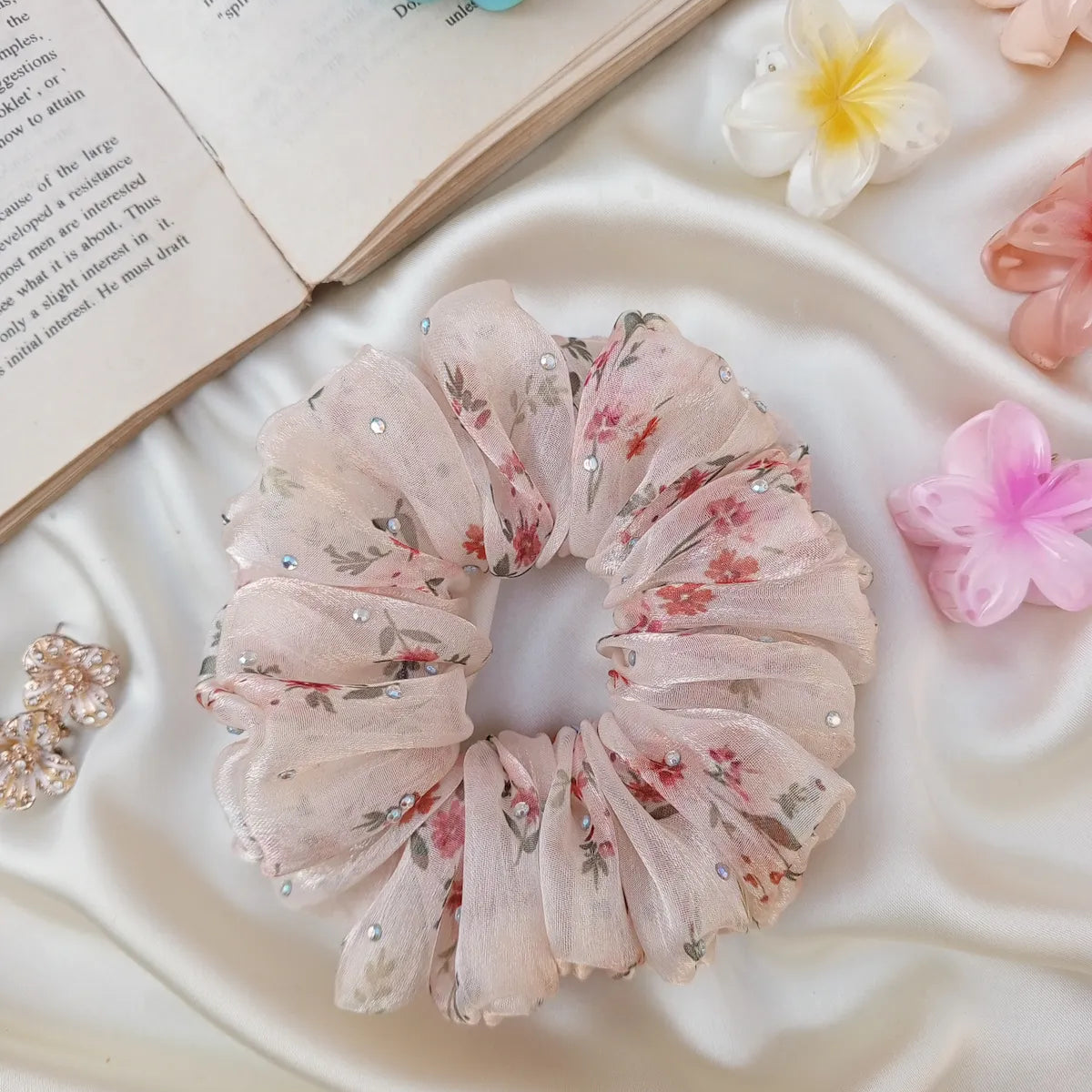 Printed Silk Scrunchie