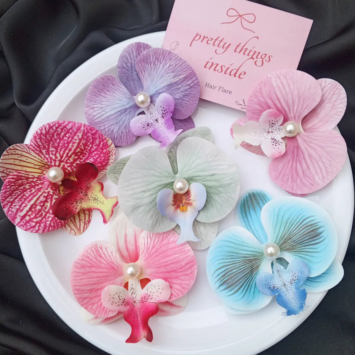 Orchid Pearl Hair Pins