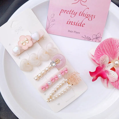 Korean Cute 5-Piece Hair Pin Set