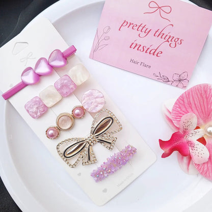 Korean Cute 5-Piece Hair Pin Set