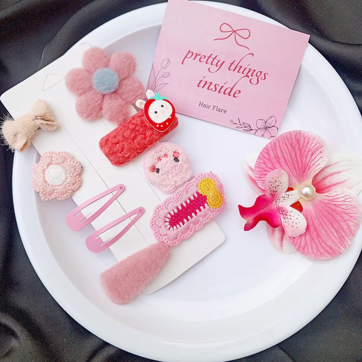 Korean Knitted Hair Clip Set