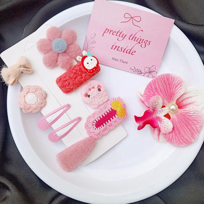 Korean Knitted Hair Clip Set