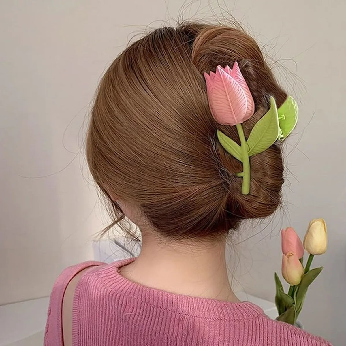 Metal Matte Rosy Tulip Claw