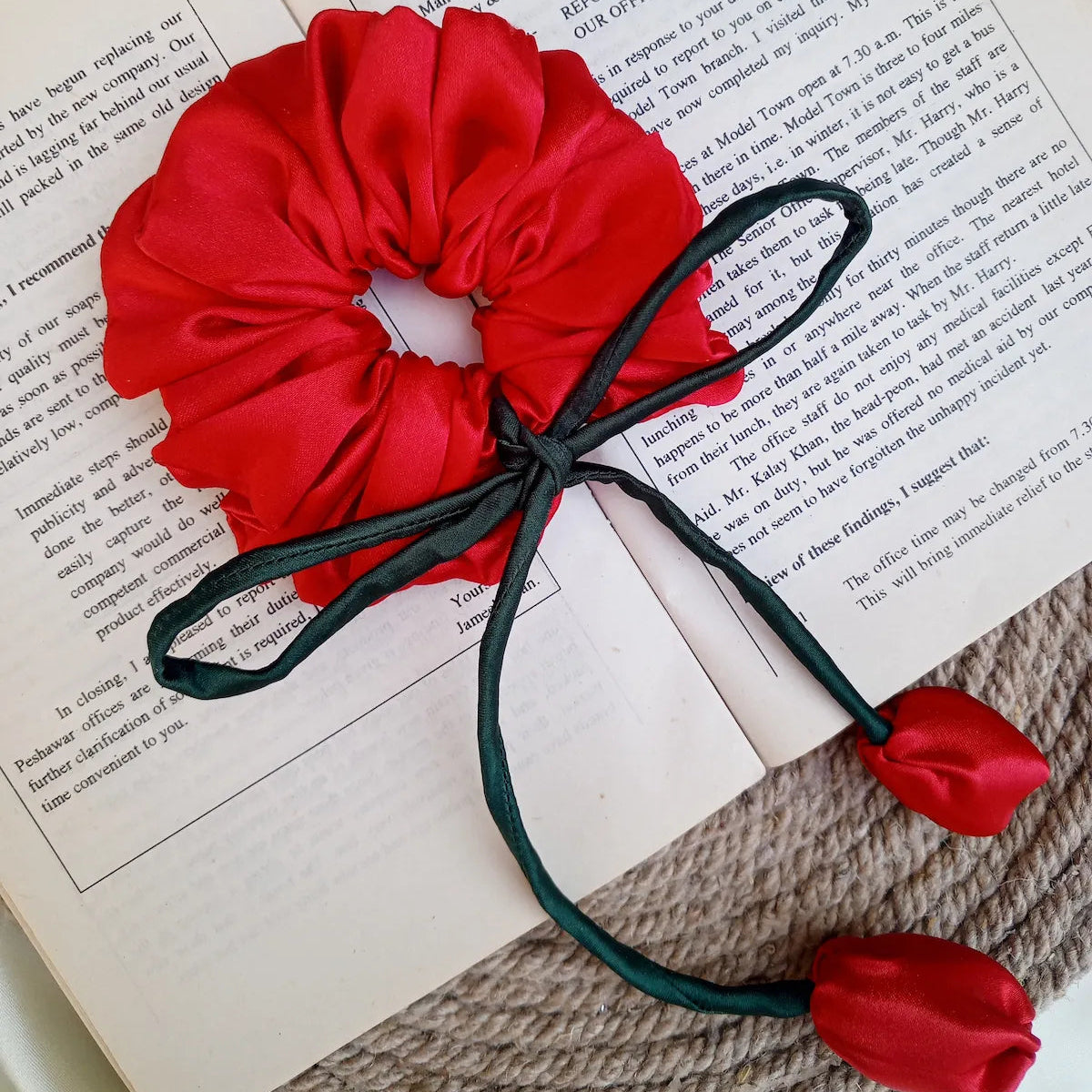 Tulip Silk Scrunchie