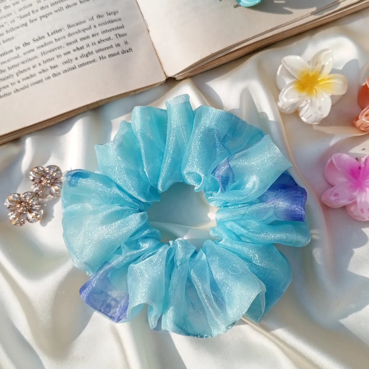 Organza Printed Scrunchie