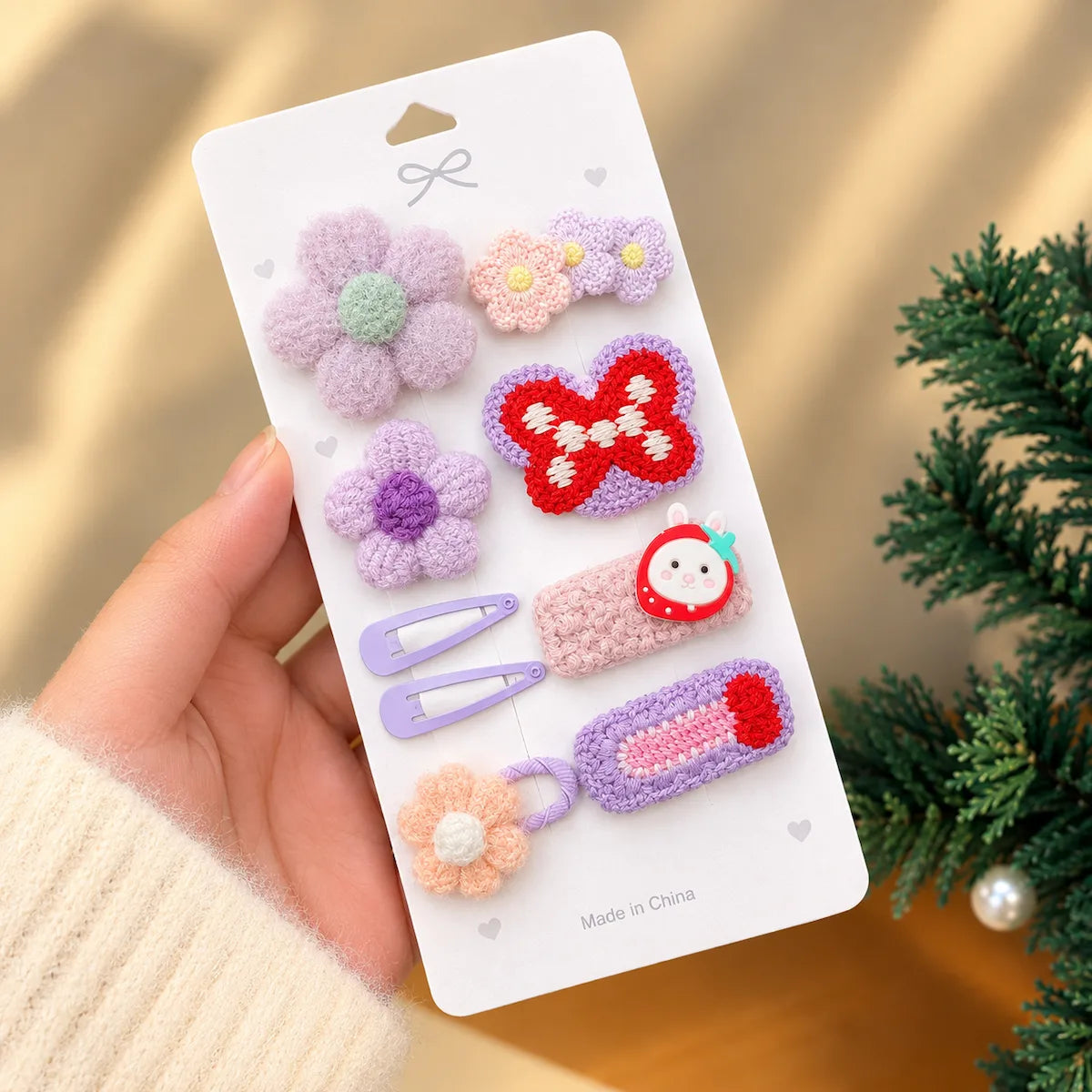 Korean Knitted Hair Clip Set