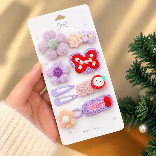 Korean Knitted Hair Clip Set