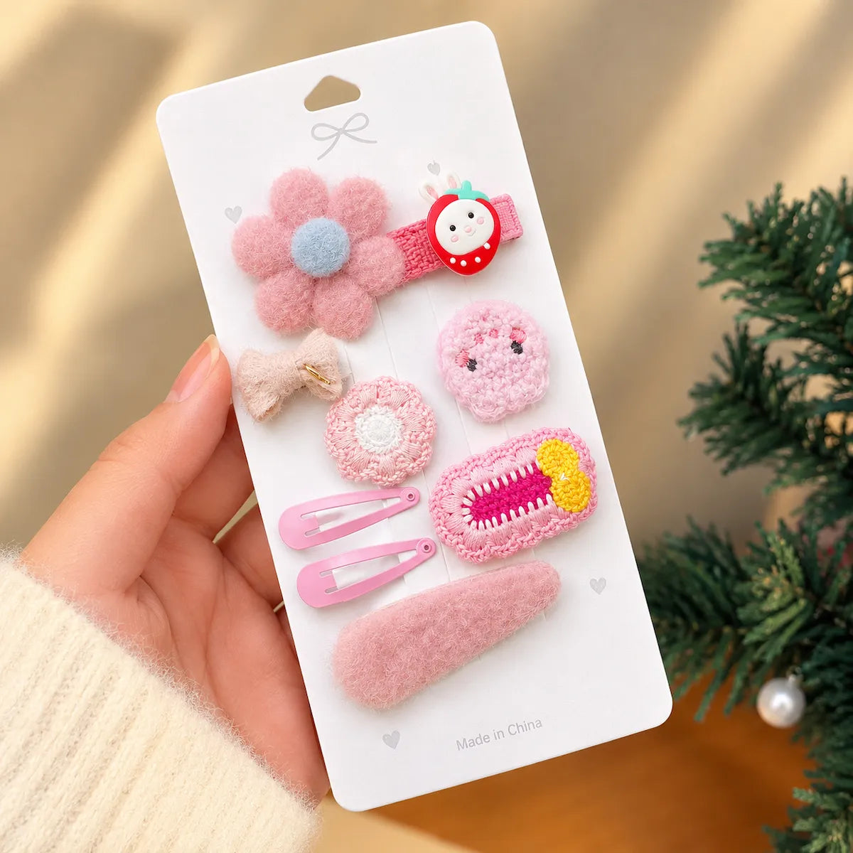 Korean Knitted Hair Clip Set