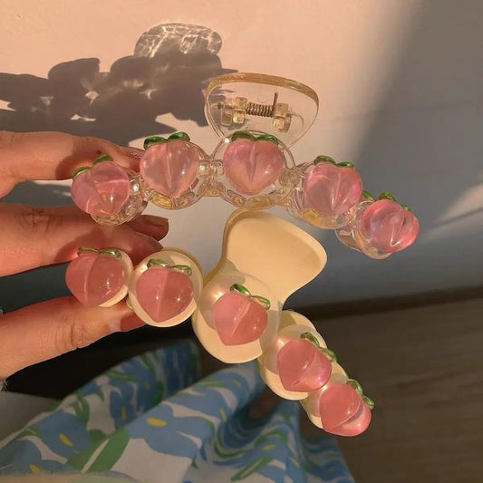 Peach Blossom Claw Clip