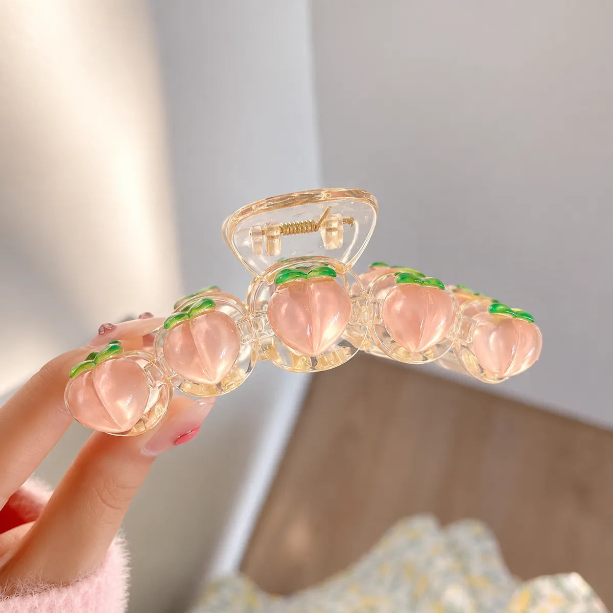 Peach Blossom Claw Clip
